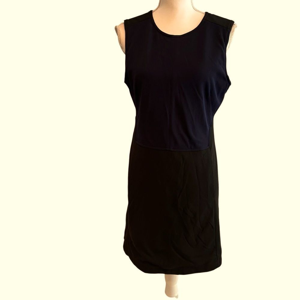KaufmanFranco Colorblock Sheath Dress Exposed Zipper Back Size 12